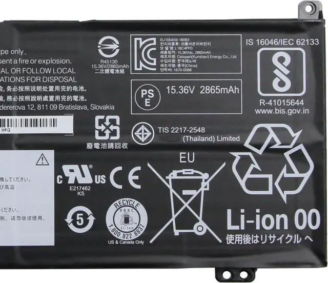 Alt view image 3 of 5 - L18C4PF0 Battery 45Wh 2964mAh Replacement for Lenovo ThinkBook 13s-IWL 20R9 13s-IML 20RR 14s-IWL 20RM 14s-IML 20RS Series 5B10W67334 5B10S73501 L18M4PF0 5B10W67315 L18D4PF0 5B10W67399 15.36V