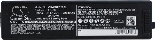 Alt view image 5 of 5 - Replacement for Battery 2446B003, K30274, LB-60, QK1-2505-DB01-05 LK-62, PIXMA i260, PIXMA i320, PIXMA iP100, PIXMA iP100 min