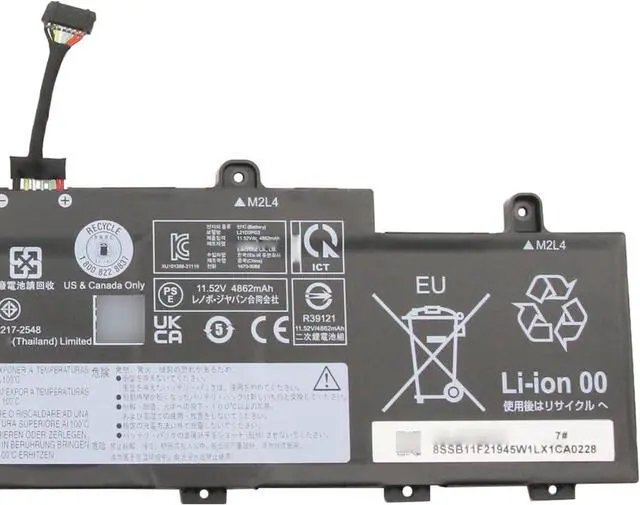 Alt view image 4 of 6 - L21D3PG2 Battery 57Wh Compatible with Lenovo ThinkPad L14 Gen 3 / ThinkPad L14 Gen 4 / ThinkPad L15 Gen 3 / ThinkPad L15 Gen 4 / ThinkPad C14 Gen 1 Chromebook Series L21M3PG2 L21C3PG2