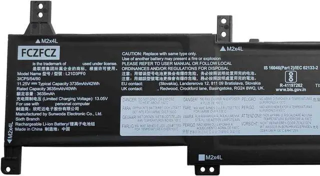 Alt view image 2 of 4 - L21D3PF0 Battery 42Wh Replacement for Lenovo IdeaPad 1-14IJL7 / 1-14IAU7 / 1-14ADA7 / 1-14ALC7 / 1-15ALC7 / 1-15IRU7 / 1-15IJL7 / 1-15IAU7 Series L21L3PF0 21M3PF0 L21M3PF1 L21C3PF0 11.25V