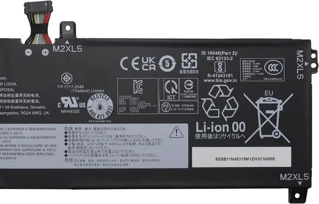 Alt view image 3 of 4 - L22X4PF5 Battery 75Wh Replacement for Lenovo Slim Pro 9-16IRP8 / IdeaPad Pro 5-16IRH8 5-16APH8 5-16ARP8 Series SB11N45319 SB11K24769 L22M4PF5 SB11N45313 L22D4PF5 L22B4PF5 15.56V