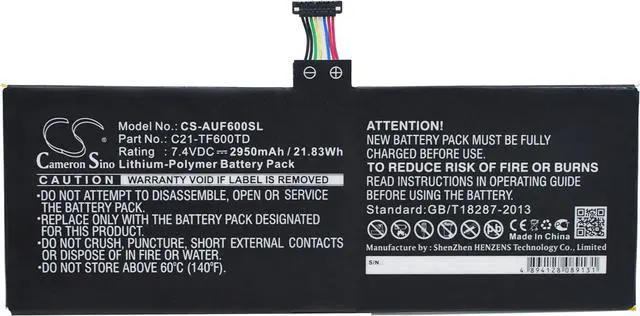 Main image of VI VINTRONS Battery for ASUS VivoTab TF600T,