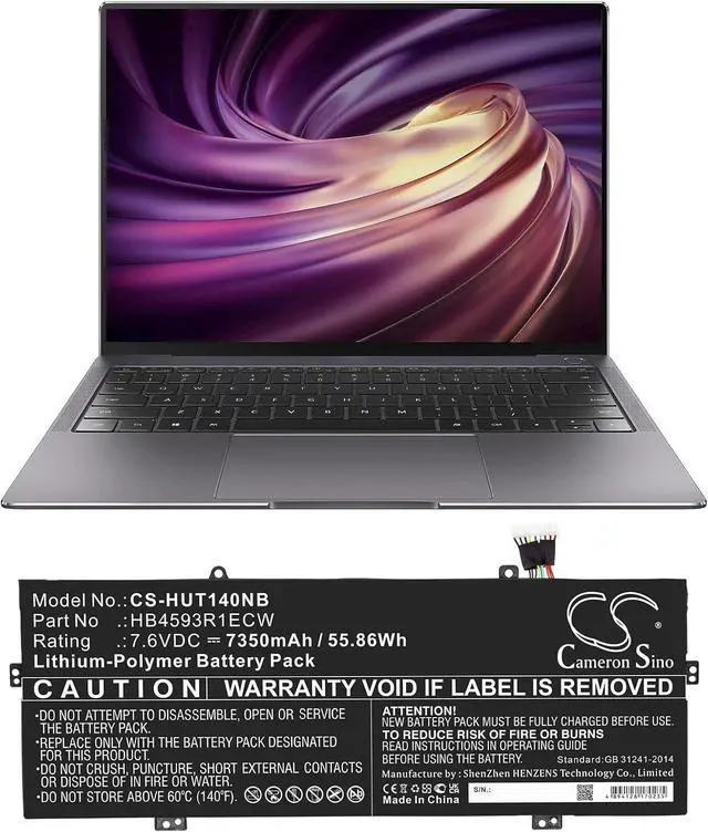 Alt view image 5 of 5 - 7350mAh/7.6V Replacement Battery for MagicBook i5-8250U 8GB MateBook 14 KLV-W29 MagicBook 2019 Matebook X Pro i5 Matebook X Pro 256GB HB4593R1ECW
