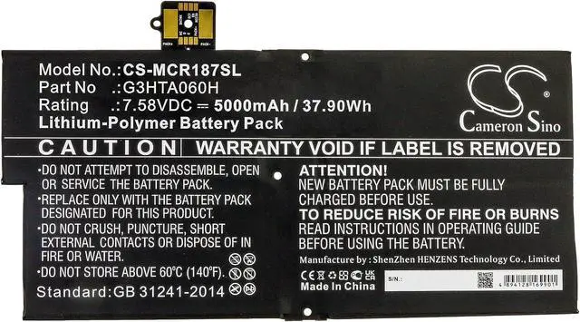 Alt view image 3 of 4 - Battery Replacement for Microsoft Surface Pro X 1876 Keyboard G3HTA060H