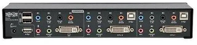 Alt view image 2 of 7 - Tripp Lite 2-Port DVI Dual-Link/USB Desktop KVM Switch with Audio & Cables (B004-DUA2-HR-K)