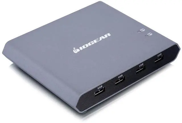 Main image of IOGEAR Access Pro Plus 2-Port USB-C KVM Switch 1 Monitor 2 Computers 4K 60Hz DisplayPort Output 4-Port USB Hub 100W Power Thunderbolt 3/4 Compatible Remote Switch  GCS1602CC