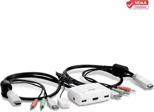 Alt view image 7 of 7 - TRENDnet 2-Port HDMI KVM Switch, Control 2 Computers with One Set of Console Controls, Full HD 1080P, HDMI and 3.5 mm Analog Audio, Monitor Switch, Windows and Mac KVM Switch Software, White, TK-215I