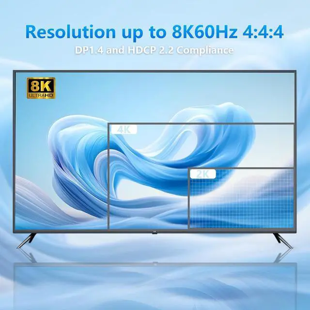 Alt view image 5 of 7 - KVM Switch 2 Monitors 4 Computers, 8k Displayport Switch with USB 3.0 Cable, Jack, 4 Computers Share a Set of Keyboard, Mouse, Support Windows/Mac/Linux (Dual Monitor)