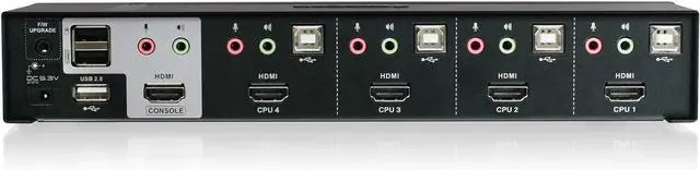 Alt view image 2 of 3 - IOGEAR 4-Port HDMI and DisplayPort KVMP Kit with USB Hub and Audio, w/Full Set of Cables, (GCS1794DPKIT TAA Compliant)