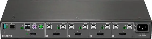 Alt view image 2 of 5 - Avocent Cybex SC845D 4-Port Secure Desktop KVM Switch