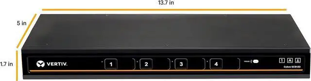 Alt view image 3 of 5 - Avocent Cybex SC845D 4-Port Secure Desktop KVM Switch