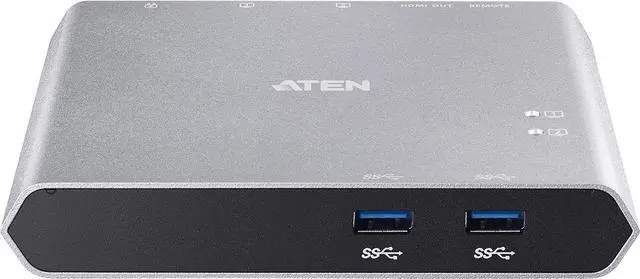 Alt view image 2 of 4 - ATEN 2-Port USB-C Gen 1 Dock Switch with Power Pass-Through | US3310 UK | #1 KVM Market Leader