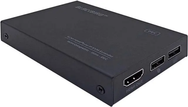 Alt view image 4 of 5 - Monoprice HDMI Over IP KVM Extender - H.265 Video Compression, Supports Cat5e and Cat6, Extend up to 150 Meters (492 Feet) 1920x1200@60Hz, YCbCr 4:4:4, Up to 6.75 Gbps - Blackbird Series