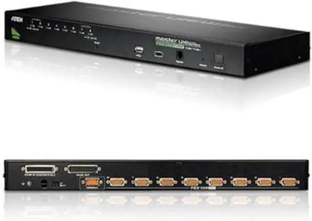 Main image of ATEN 8-Port USB/PS2 Combo KVM Switch with USB Peripheral Support CS1708A (Black)