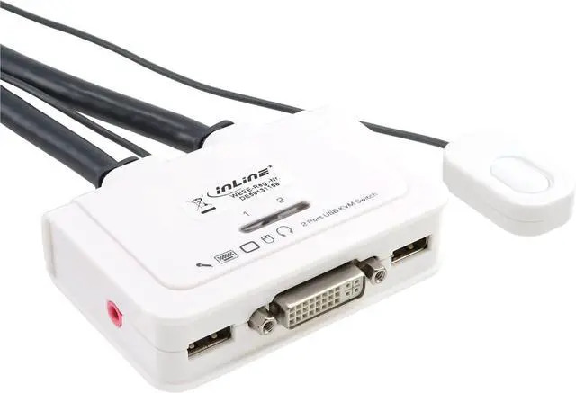 Main image of 61613I KVM Switch 2-Gang DVI-D USB with Audio Integrated Cable
