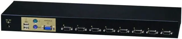 Alt view image 2 of 6 - Monoprice 8-Port USB PS2 Combo KVM Switch - Black With Cables Retail | Supports Windows, Linux, Mac