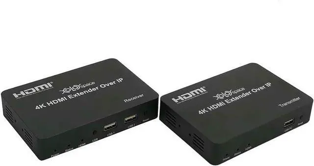 Main image of HT005 4K 150M HDMI KVM Extender Over IP Transmit 4k 30hz HDMI Signal Plus KVM (Keyboard and Mouse) up to 492ft by CAT6 Cable
