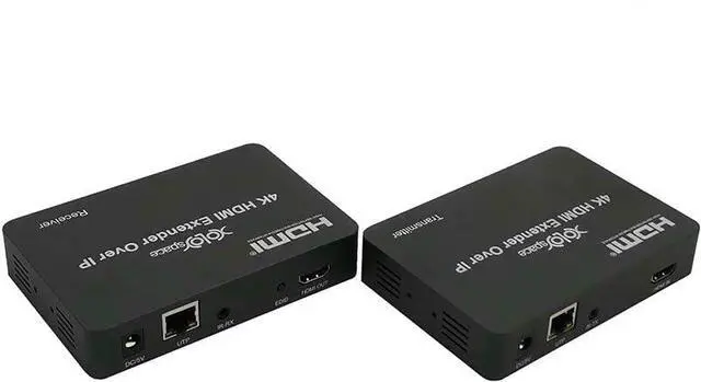 Alt view image 2 of 4 - HT005 4K 150M HDMI KVM Extender Over IP Transmit 4k 30hz HDMI Signal Plus KVM (Keyboard and Mouse) up to 492ft by CAT6 Cable