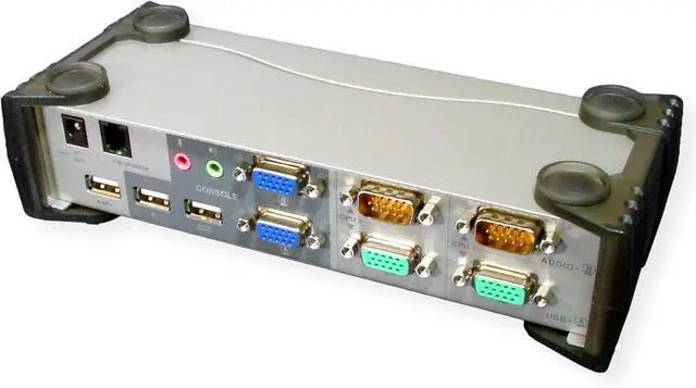 Alt view image 4 of 4 - ATEN CS1742 2-Port USB VGA Dual Display/Audio KVMP Switch