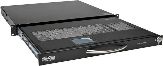 Main image of TRIPP LITE 1U Rackmount Keyboard with KVM Cable Kit for 2-Post or 4-Post Racks (SRSHELFKBD)
