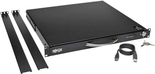 Alt view image 3 of 4 - TRIPP LITE 1U Rackmount Keyboard with KVM Cable Kit for 2-Post or 4-Post Racks (SRSHELFKBD)