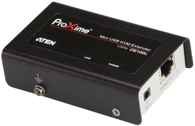 Alt view image 4 of 7 - ATEN CE100 USB VGA Mini KVM Extender Cat 5 Includes CE100L Local Unit and CE100R Remote Unit Up to 1920 x 1200 Extends Local PC VGA/Keyboard/Mouse to Remote Side