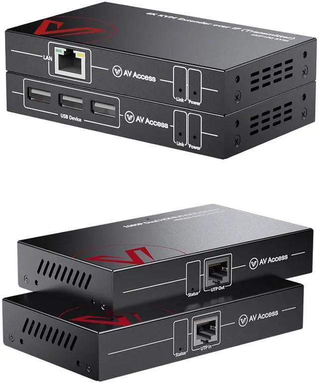 Main image of IP Extender and KVM Extender Dual Monitor Bundle