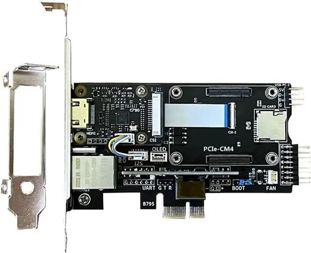 Alt view image 4 of 7 - JMT BliKVM PCIe KVM Over IP Remote Control O&M Server with OLED PoE HDMI-Compatible CSI USB Interface Compatible with Raspberry Pi RPi CM4
