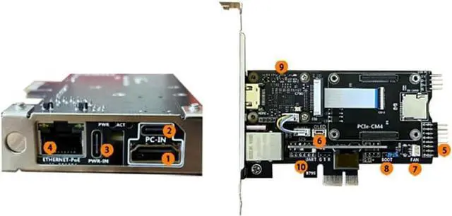 Alt view image 6 of 7 - JMT BliKVM PCIe KVM Over IP Remote Control O&M Server with OLED PoE HDMI-Compatible CSI USB Interface Compatible with Raspberry Pi RPi CM4