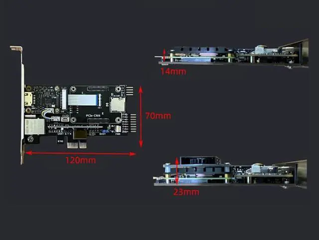 Alt view image 7 of 7 - JMT BliKVM PCIe KVM Over IP Remote Control O&M Server with OLED PoE HDMI-Compatible CSI USB Interface Compatible with Raspberry Pi RPi CM4