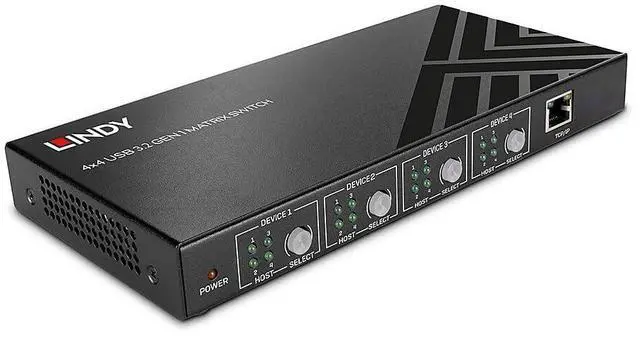 Alt view image 4 of 4 - LINDY 43406 Matrix Switch USB 3.2 Gen 1 4x4