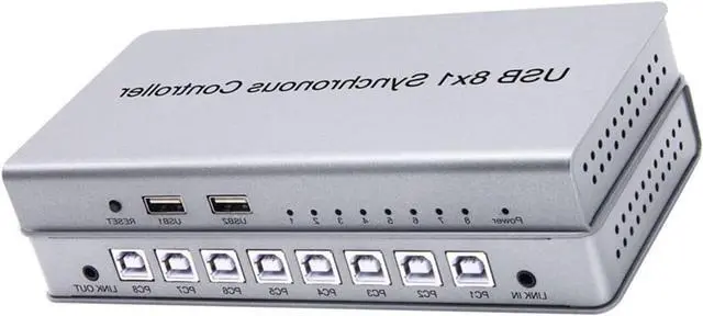 Main image of Ennovor 4/8 Ports Splitter - KVM Metal Switcher, Multifuncional Keyboard Mouse Synchronizer Controller Splitter, USB2.0 Full Speed Technology 12Mbps Controller, for Windows/Linux/Android/Netware