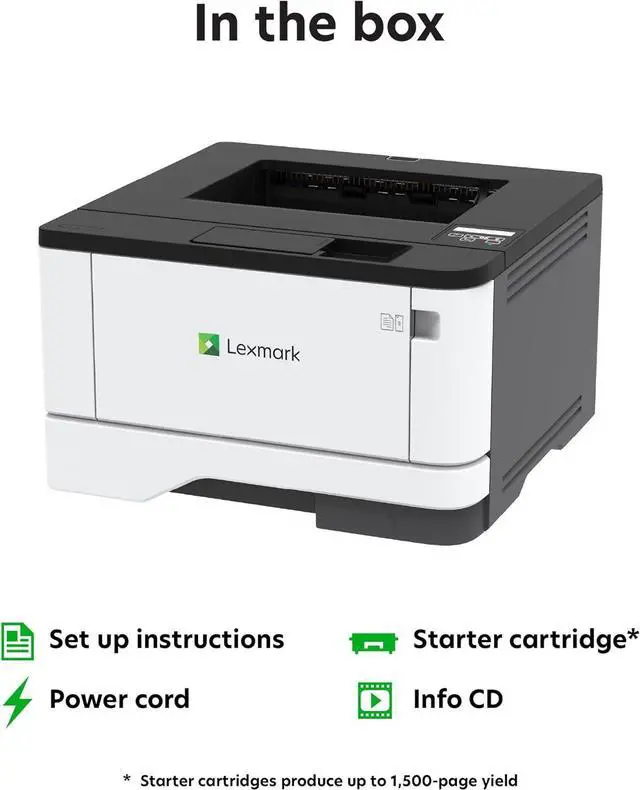 Alt view image 6 of 7 - Lexmark MS331dn Black and White Laser Printer, with Ethernet & Automatic Two-Sided Printing, Office Printer (3-Series)(29S0000)