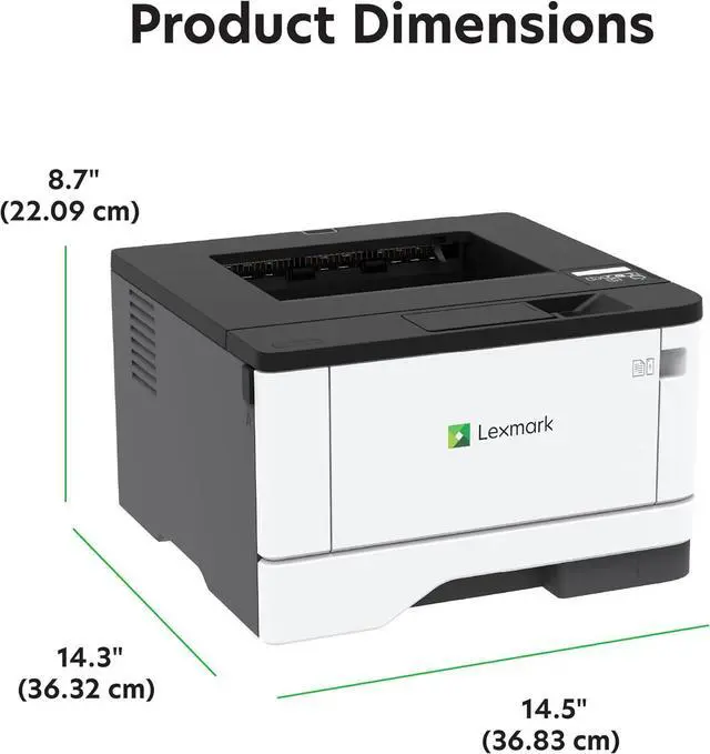 Alt view image 7 of 7 - Lexmark MS331dn Black and White Laser Printer, with Ethernet & Automatic Two-Sided Printing, Office Printer (3-Series)(29S0000)