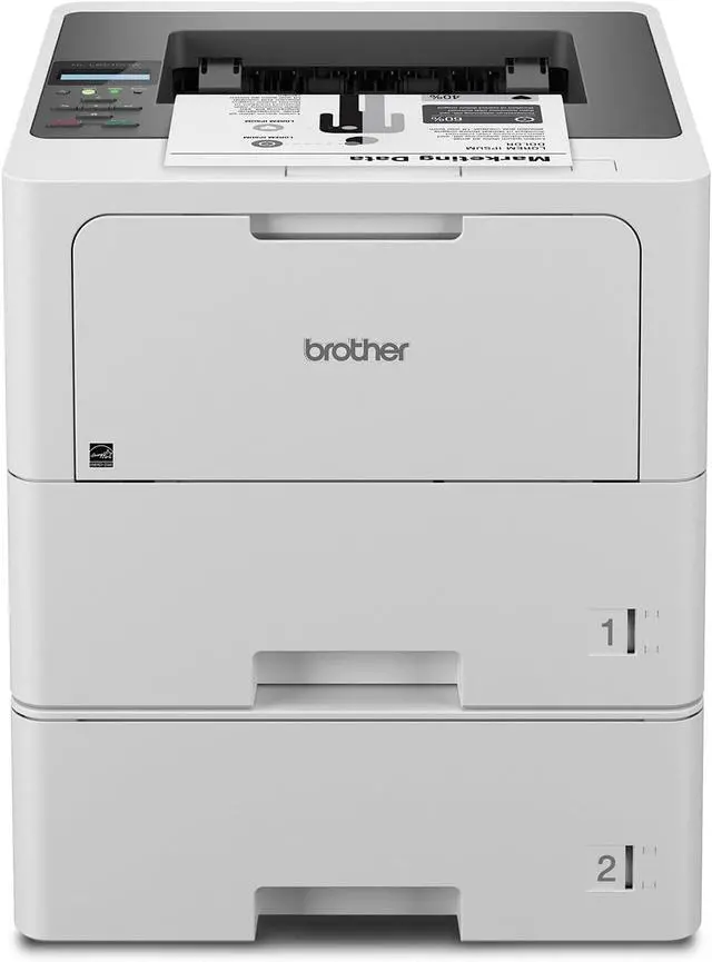 Main image of Brother HL-L6210DWT Business Monochrome Laser Printer with Dual Paper Trays, Wireless Networking, and Duplex Printing, White