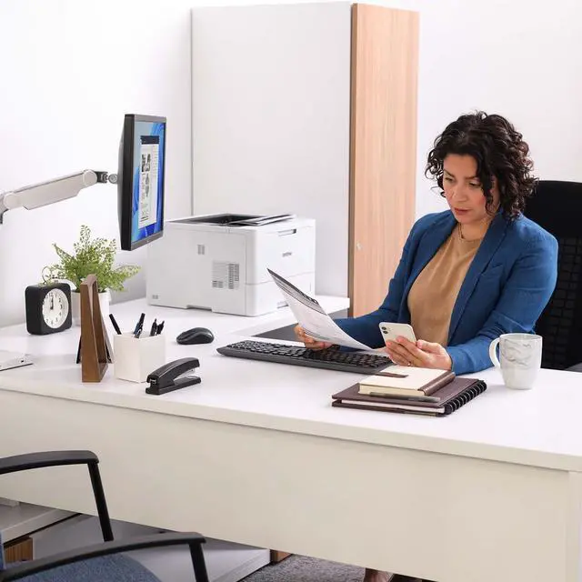 Alt view image 5 of 7 - Brother HL-L5210DW Business Monochrome Laser Printer with Duplex Printing, Versatile PaperHandling, Wireless and Gigabit Ethernet Networking, and Mobile Printing, Works with Alexa
