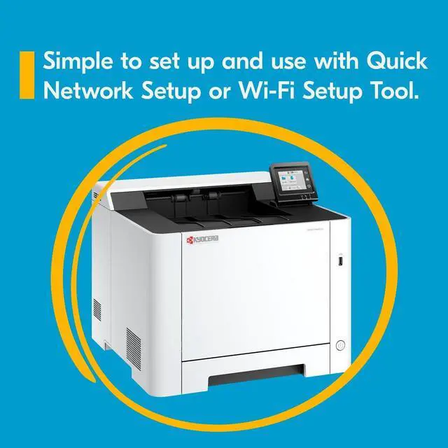 Alt view image 4 of 6 - KYOCERA ECOSYS PA2101cwx Color Laser Printer, 22 ppm, 1200 dpi, Wi-Fi Direct, 1GB Memory, 2.7 inch Color Touch Screen Control Panel