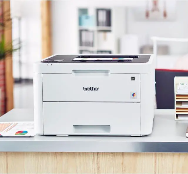 Alt view image 2 of 7 - Brother HL-L3230CDW Compact Digital Color Printer Providing Laser Printer Quality Results with Wireless Printing and Duplex Printing, Amazon Dash Replenishment Ready, White