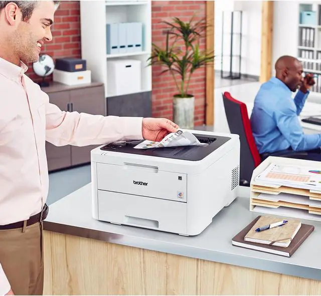 Alt view image 4 of 7 - Brother HL-L3230CDW Compact Digital Color Printer Providing Laser Printer Quality Results with Wireless Printing and Duplex Printing, Amazon Dash Replenishment Ready, White