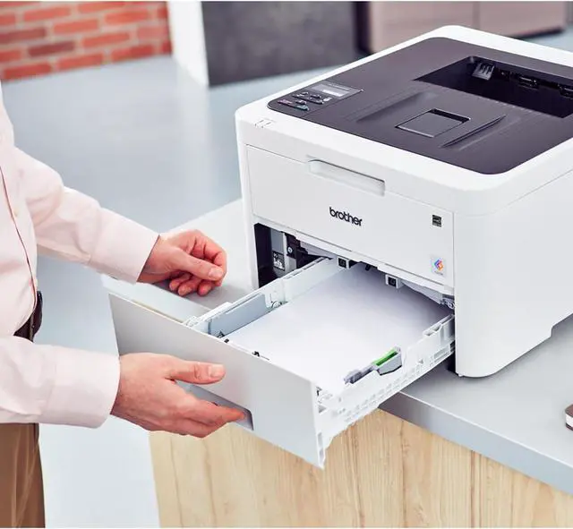 Alt view image 5 of 7 - Brother HL-L3230CDW Compact Digital Color Printer Providing Laser Printer Quality Results with Wireless Printing and Duplex Printing, Amazon Dash Replenishment Ready, White