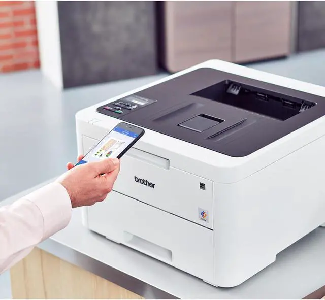 Alt view image 3 of 7 - Brother HL-L3230CDW Compact Digital Color Printer Providing Laser Printer Quality Results with Wireless Printing and Duplex Printing, Amazon Dash Replenishment Ready, White