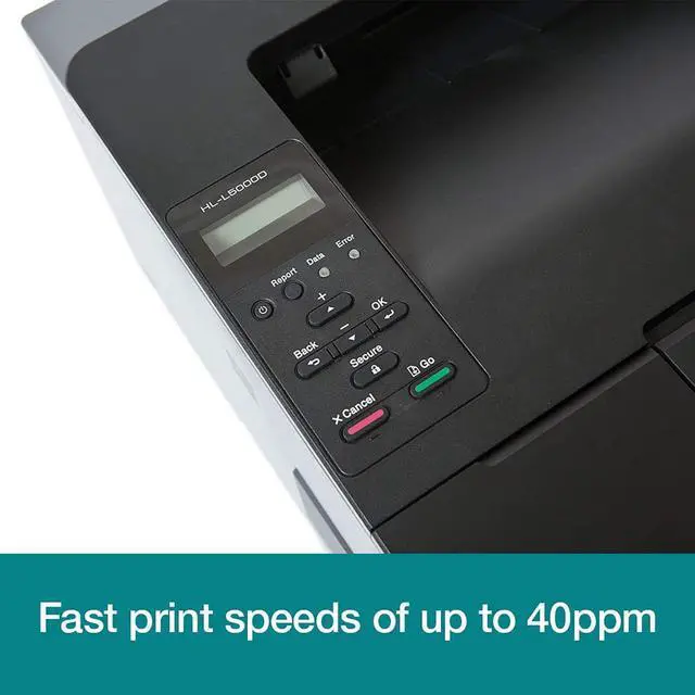 Alt view image 5 of 5 - Brother HL-L5000D Wired Monochrome Single-Function Laser Printer - Print only - 42 ppm, 1200 x 1200 dpi, 8.5" x 14" Legal, 256MB Memory, Auto Duplex Printing, Parallel, USB