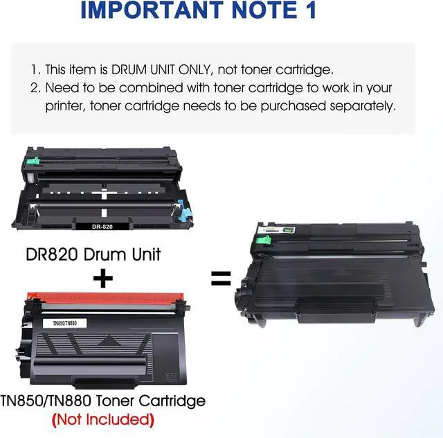 Alt view image 2 of 7 - Ennovor DR820 Drum Unit DR-820 DR 820 HL-L6200DW Compatible Replacement for Brother DR820 for HL-L6200DW HLL6200DW L6200DW MFC-L5850DW MFC-L5900DW MFC-L5700DW HL-L5200DW L5200DWT Printer Drum Unit 2PK