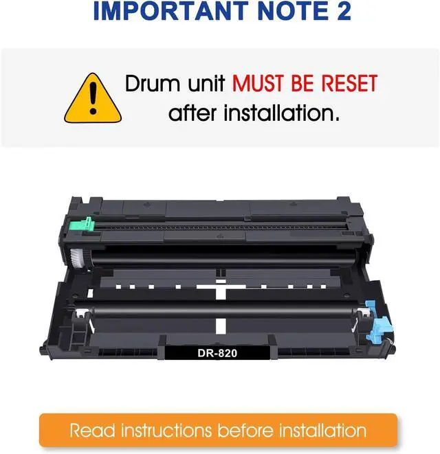 Alt view image 3 of 7 - Ennovor DR820 Drum Unit DR-820 DR 820 HL-L6200DW Compatible Replacement for Brother DR820 for HL-L6200DW HLL6200DW L6200DW MFC-L5850DW MFC-L5900DW MFC-L5700DW HL-L5200DW L5200DWT Printer Drum Unit 2PK