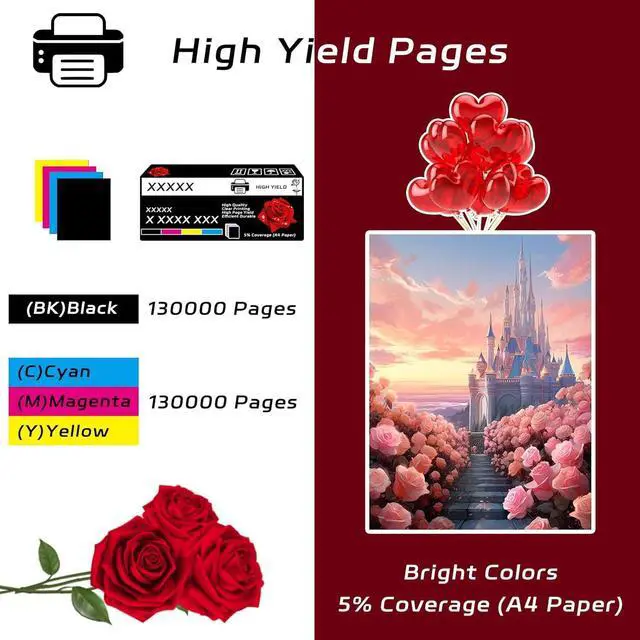 Alt view image 3 of 7 - Ennovor D01 Drum Unit Compatible for Canon imagePRESS C60 C650 C700 C710 C800 C810 C910 Printers, with Chip, High Yield 130000 Pages, Clear Printing (Yellow)