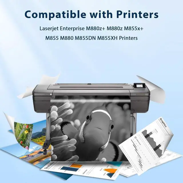 Alt view image 2 of 6 - Ennovor CF358A Drum Unit Replacement 828A for HP CF358A Image Drum Work with Color Laserjet Enterprise Flow M880z M880z MFP M855dn M855x M855xh Printer (1 Pack, Black)