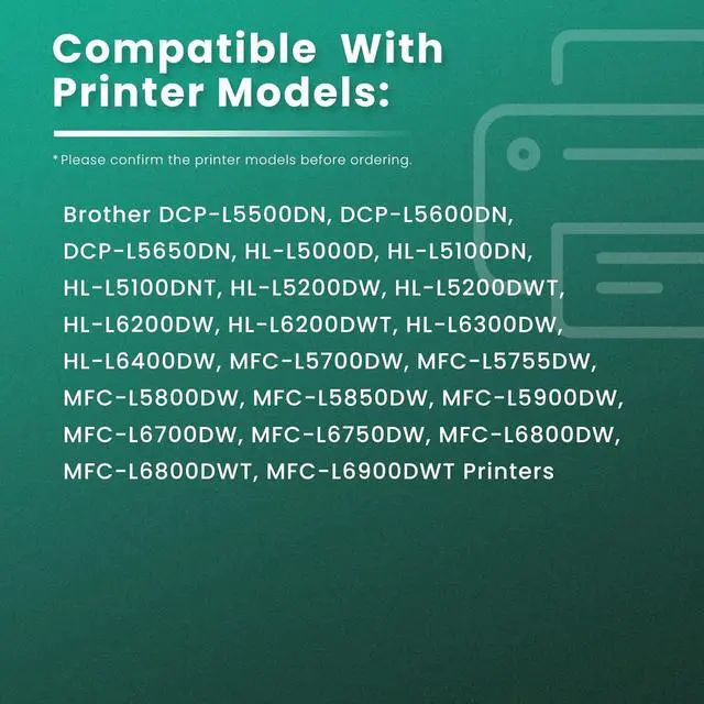 Alt view image 2 of 7 - Ennovor GREENBOX DR820 DR-820 Drum Unit (NO Toner) 2 Pack Compatible Replacement for Brother HL-L6200DW MFC-L5850DW MFC-L5900DW MFC-L6700DW MFC-L5800DW HLL6200DW HL-L5200DW HLL5100DN Printer (Black)