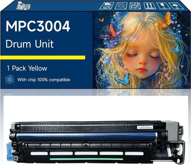Main image of Ennovor MPC3004 Drum Unit Compatible with Ricoh MP C3004 MP C3504 Printers, High-Yield Vibrant Colors, Sharp Text, Easy Installation, Perfect for Home & Office Use (1 Pack Yellow)