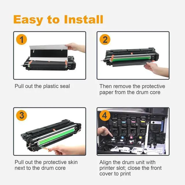 Alt view image 6 of 7 - Ennovor Galada Remanufactured 828A 828 A Imaging Drum Unit Replacement for HP CF358A CF359A CF364A CF365A for Color Enterprise M855dn M855x+ M855xh Printer 4 Pack (1BK+1C+1Y+1M)