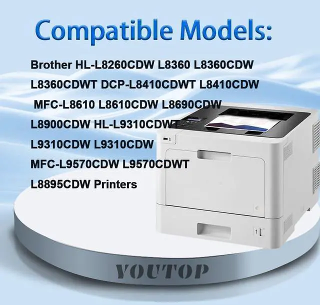 Alt view image 2 of 6 - Ennovor DR-431CL DR431CL Drum Unit DR-431 DR431 Imaging Unit Replacement for Brother HL-L8260CDW L8360 L8360CDW L8360CDWT DCP-L8410CDWT L8410CDW MFC-L8610 L8610CDW Printer